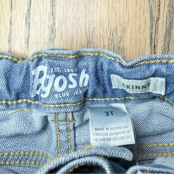 Osh Kosh B’Gosh Skinny Blue Denim Zip Fly Jeans Size 3T - Picture 5 of 10